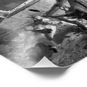 遺棄された難破船の白黒 フォトプリント            (角)