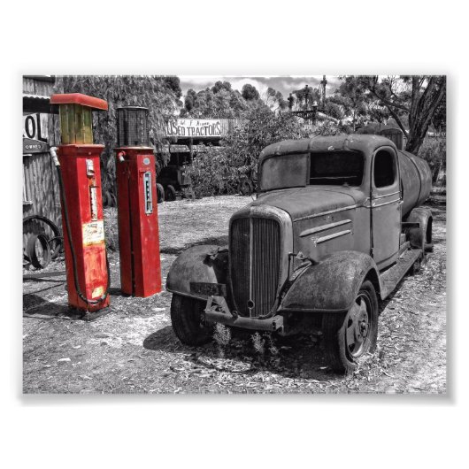 遺棄ヴィンテージ直射写真モノクロ フォトプリント (正面)