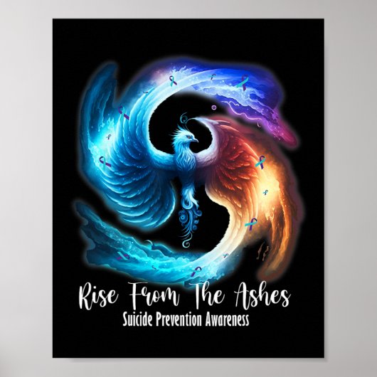 遺灰からフェニックスが立ち上がる自殺防止阿波 ポスター (正面)