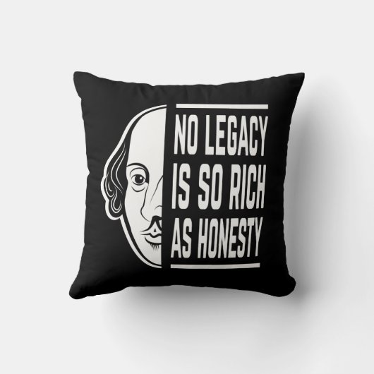 遺産が豊かなシェークスピア引用文の聖人ではない クッション (裏面)