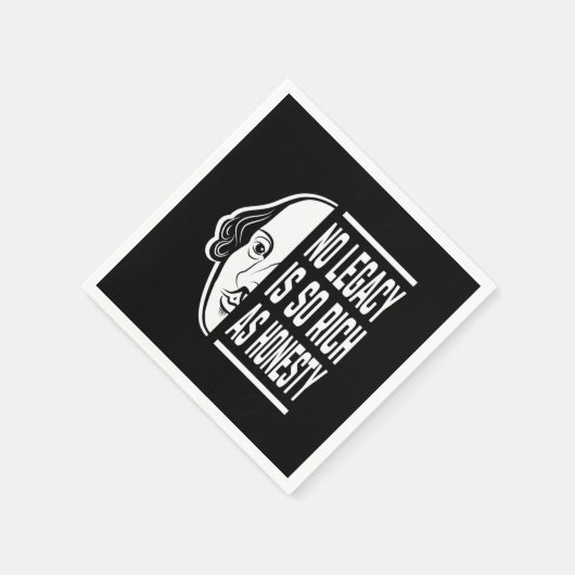 遺産が豊かなシェークスピア引用文の聖人ではない スタンダードカクテルナプキン (角)