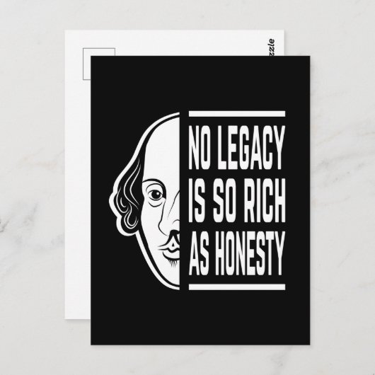 遺産が豊かなシェークスピア引用文の聖人ではない ポストカード (正面/裏面)