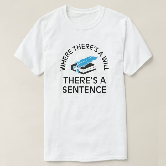 遺言がある場所に文の先生 Tシャツ (デザイン正面)