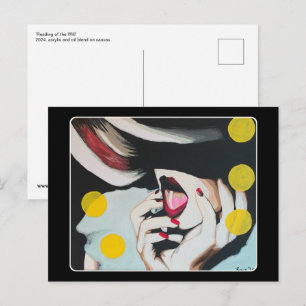 「遺言書の朗読」絵画が描かれた ポストカード