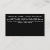 遺言状弁護士名刺信託 名刺 (裏面)