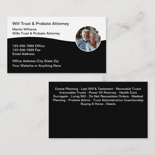 遺言状弁護士名刺信託 名刺 (正面/裏面)