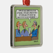 遺言状読務弁護士の遺言おもしろい メタルオーナメント (右)