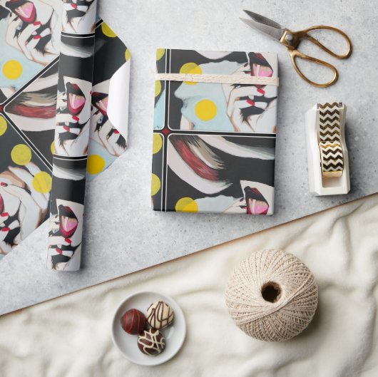 遺言読の絵を描遺言の ラッピングペーパー (クラフト)