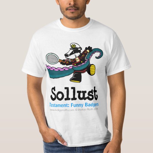 遺言: アナグマ(TM)のSollustのおもしろいなティー Tシャツ (正面)