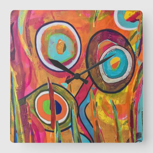 遺跡壁時計 スクエア壁時計 (正面)