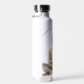 避けてコーヒーで本を楽しむ女の子 ウォーターボトル (右面)