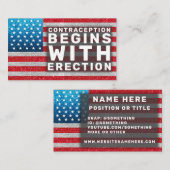 避妊は勃起時に始まる女性 名刺 (正面/裏面)