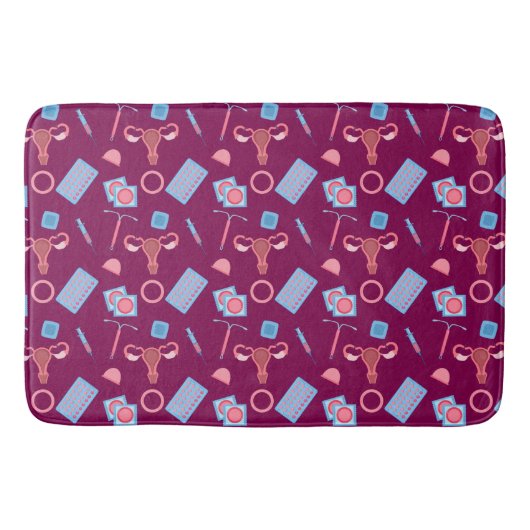 避妊パターンフェミニスト バスマット (正面)