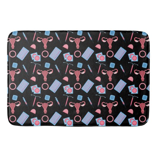 避妊パターンフェミニスト バスマット (正面)