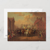 避難の日ワシントンのニューヨークへの入場 ポストカード (正面/裏面)