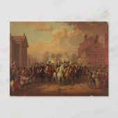 避難の日ワシントンのニューヨークへの入場 ポストカード (正面)