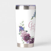 避難所と強さの紫のフローラ 保温保冷タンブラー (正面)