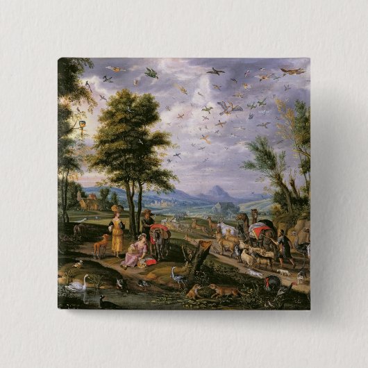 避難所に入ること 缶バッジ (正面)