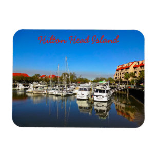 避難所の入江のマリーナのHilton Head Island SCのボート マグネット