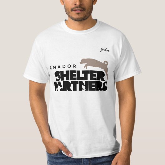 避難所はロゴの服装の名前をカスタムすると組みます Tシャツ (正面)