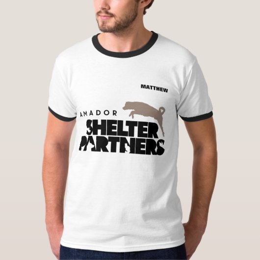 避難所はロゴの服装の名前をカスタムすると組みます Tシャツ (正面)