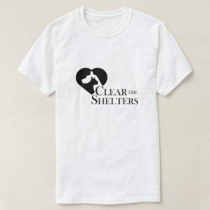 避難所を救助します犬か猫を取り除いて下さい Tシャツ