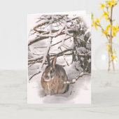 避難所を求めるバニー カード (黄色い花)