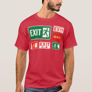 避難日出口標識 Tシャツ