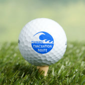 避難経路道路標識 ゴルフボール (インサイチュ 木)