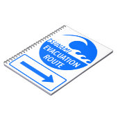 避難経路道路標識 ノートブック (左側)