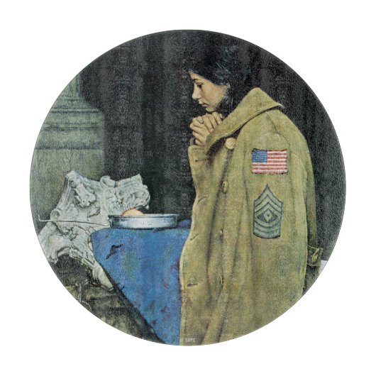 避難者の感謝祭 カッティングボード (正面)