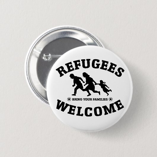 避難者の歓迎 缶バッジ (正面&裏面)