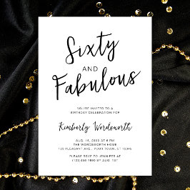 還暦おめでとうございます Sixty and Fabulous 60歳の誕生日パーティー 招待状
