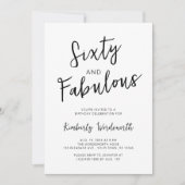 還暦おめでとうございます Sixty and Fabulous 60歳の誕生日パーティー 招待状 (正面)