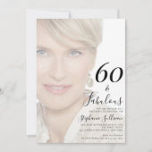 還暦お祝い写真 60歳の誕生日パーティー 招待状 (正面)