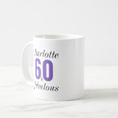 還暦のお祝いにぴったりな名入れマグカップ コーヒーマグカップ (正面左)
