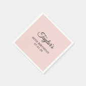 還暦のバースデー Elegant Script スタンダードカクテルナプキン (角)