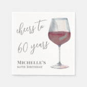 還暦のワイン Cheers To Sixty Years スタンダードカクテルナプキン (正面)