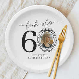 還暦の記念にぴったりな「ハッピーバースデー 誕生日おめでとう 60歳」フォトギフト ペーパープレート
