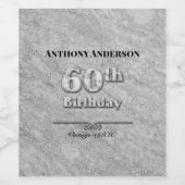 還暦の誕生日 Marble 60th Birthday ワインラベル (シングルラベル)