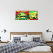 那覇湾サーモン缶ラベル那覇湾, AK キャンバスプリント (インサイチュ (寝室))