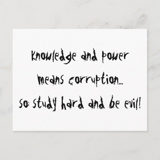 邪悪があって下さい ポストカード (正面)