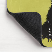 邪悪でみすぼらしく邪悪な黒猫のオリーブ色 マウスパッド (コーナー)