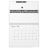 邪悪で黒い点のカレンダー カレンダー (2月 2026)