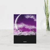 邪悪なおもしろいハロウィンラブムーン結婚ズの折り畳み 招待状 (裏面)