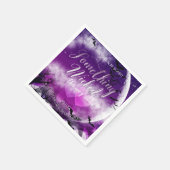 邪悪なおもしろいハロウィンラブムーン結婚ズ スタンダードカクテルナプキン (角)