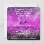 邪悪なおもしろいハロウィーン結婚式招待状 招待状 (裏面)