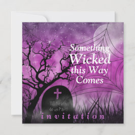 邪悪なおもしろいハロウィーン結婚式招待状 招待状