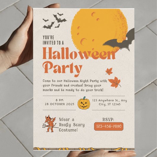 邪悪なおもしろい幽霊のよく出る発生ハローウィンパーティ 招待状