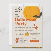 邪悪なおもしろい幽霊のよく出る発生ハローウィンパーティ 招待状 (正面)